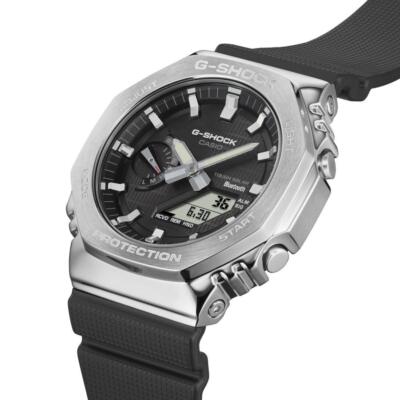 Pre-owned Casio G-shock Gbm-2100-1ajf Men Watch Metal Case Bluetooth Analog Digital