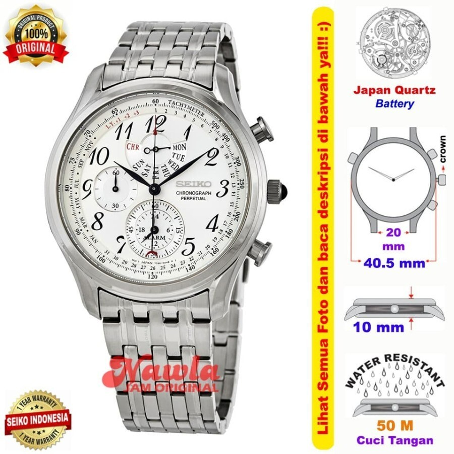 Brand New Seiko Perpetual Date SPC251P1 Quartz Watch