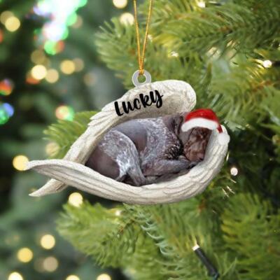 Personalized German Shorthaired Pointer Dog Sleeping Angel Christmas Ornament