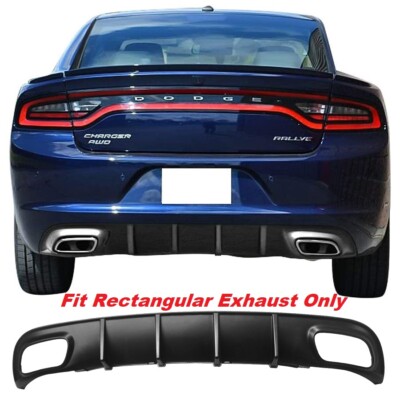 Fits 2015-2023 Dodge Charger R/T SE SXT V2 Style Rear Diffuser Bumper Lip PP