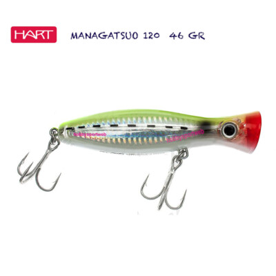 HART ABSOLUT MANAGATSUO 120 MM IHAMJ569 CHARTREUSE SILVER POPPER SALTWATER