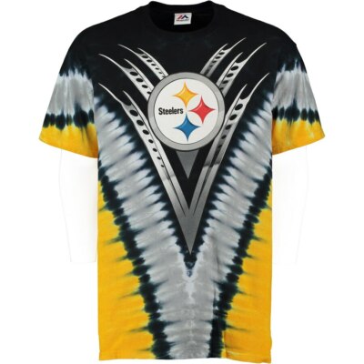 Pittsburgh Steelers ''V'' Design Tie Dye Shirt by Liquid Blue - Adult Large