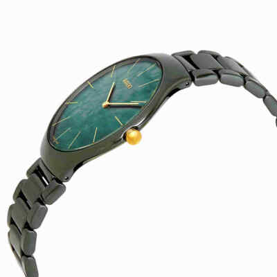 Pre-owned Rado True Thinline Green Mop Dail Men's Watch R27006912