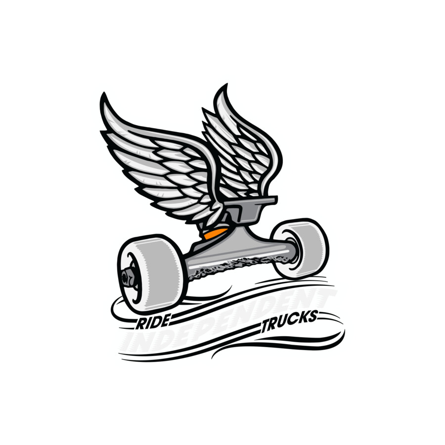 Independent Truck Company Take Flight Clear Skateboard Sticker Decal 3.5