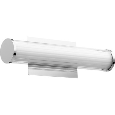 Quorum LED 18'' Gl/Acr Vanity, Polished Nickel - 912-18-62