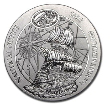2020 Rwanda Mayflower 1 oz Silver Nautical Ounce BU Bolsa original. Ruanda