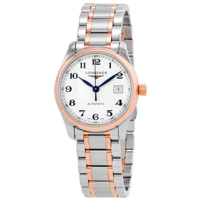 Женские часы Longines Master с автоматическим серебряным циферблатом L2.257.5.79.7
