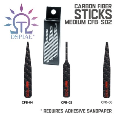 DSPIAE: Carbon Fiber Sanding Sticks & Pre-Cut Adhesive Sandpaper