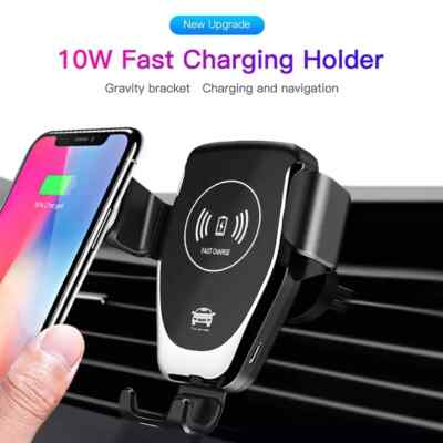 Car Mount Wireless Charger Air Vent Phone Holder Fast Charger For iPhone Android