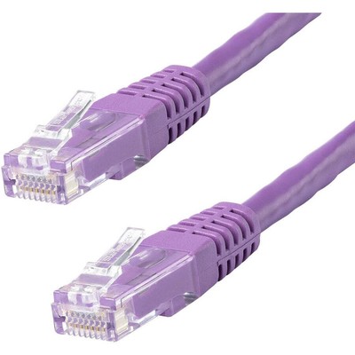 StarTech.com 50ft CAT6 Ethernet Cable - Purple Molded Gigabit - 100W PoE UTP