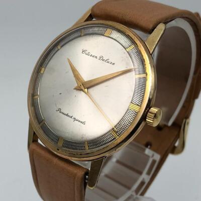 ビンテージ　CRWN GEM H-03 DELUXE Citizen Deluxe 51407093 Vintage Silver Gold 19jewels Manual