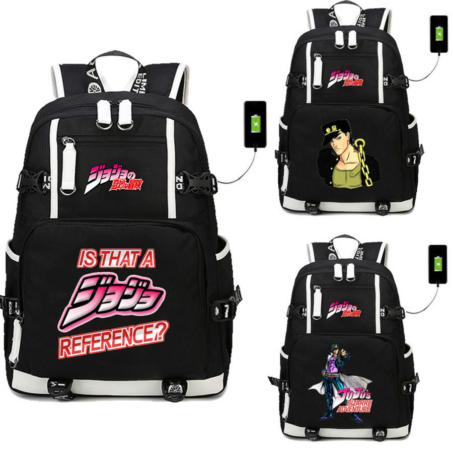 JoJo's Bizarre Adventure Backpack Laptop Travel School Shoulder Bag