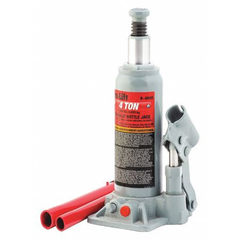 Pro-Lift B-004D Grey Hydraulic Bottle Jack, 4 Ton Capacity