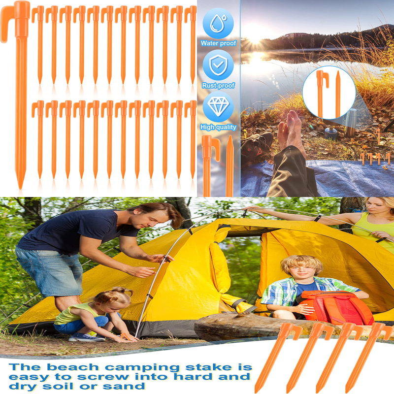Anchoring Pegs Plastic ,24 Pack