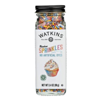 Watkins Decorating Rainbow Sprinkles OR Chocolate  No Artificial Dyes  3.4oz