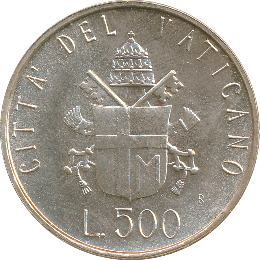 Vatikan 500 Lire 1981 Johannes Paul II Silber*