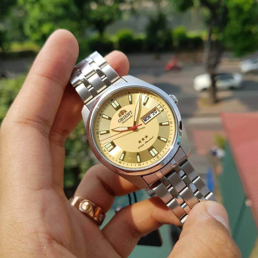 Pre-owned Orient Rare  Tristar Automatic Lume Hands Sab0c002c Champagne Dial Made In Japan
