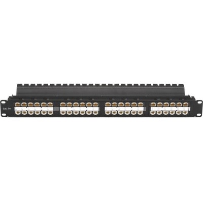 Black Box CAT5e Feed-Through Patch Panel 1U Unshielded 48-Port JPM810AHD