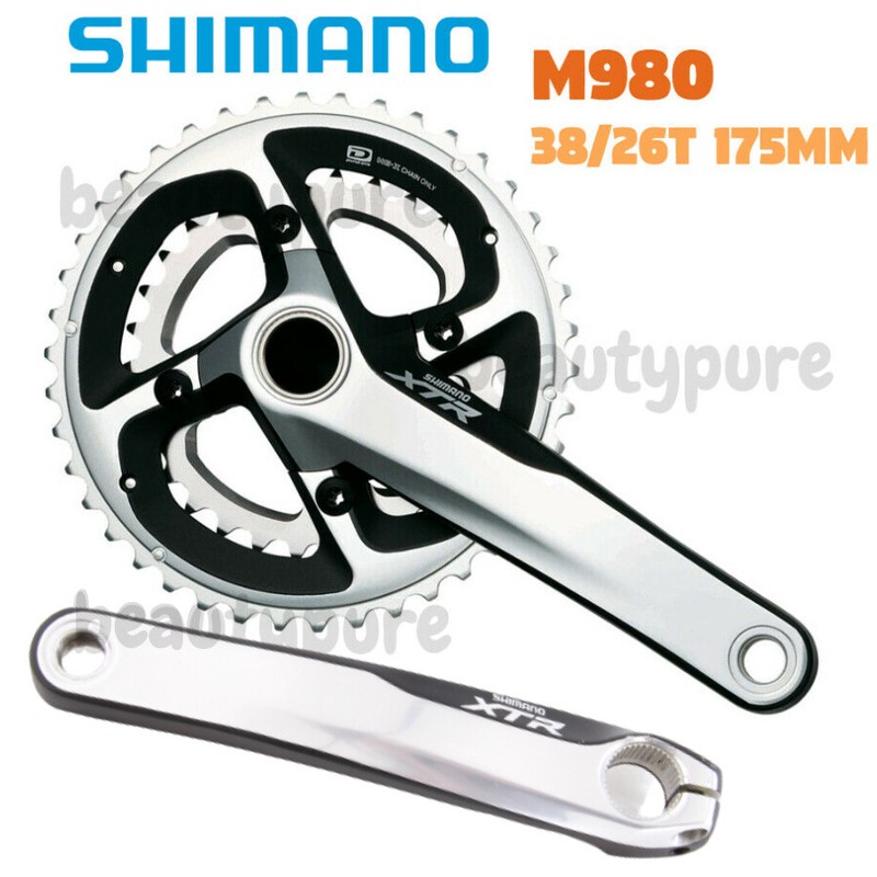 Shimano 92Scorpion nium XT 右ハンドル#2 Shimano XTR 10 speed M980 38/26T 175mm Crankset OEM New