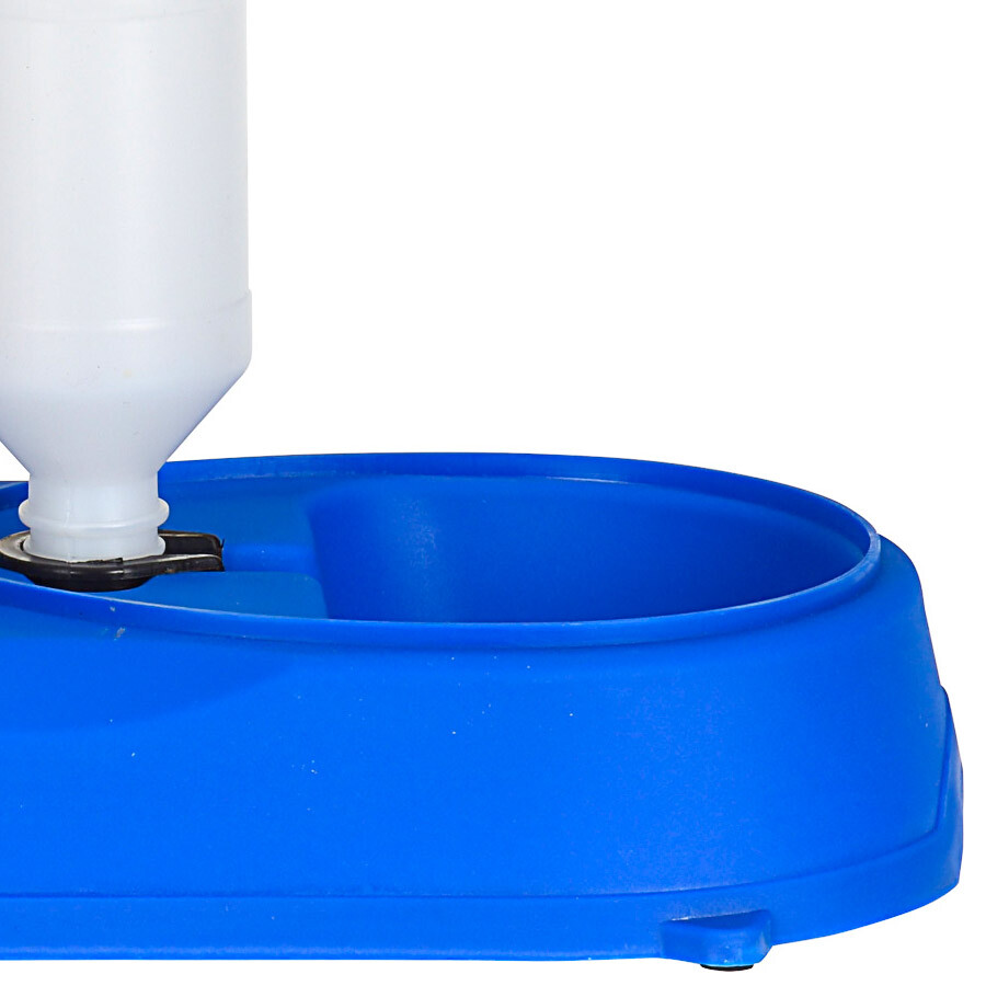 Doppelnapf mit Wasserspender Hund Katze Futter Wasser Bar Napf Station