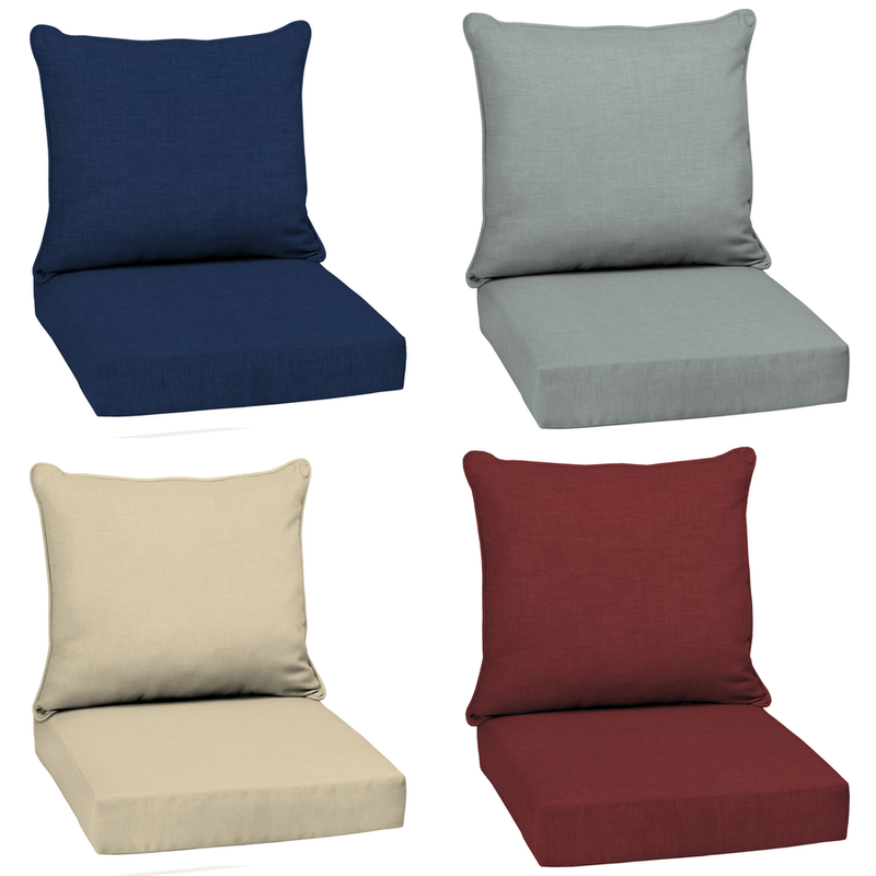 Patio Cushions Set Pad Uv & Fade Resistant Furniture 24"