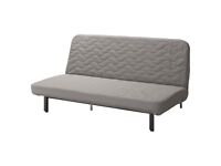 Delivery comf.+sturdy Sofabed Ikea nyhamn futon grey cover sofa double bed 3 seat puloutt