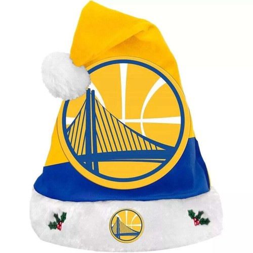 [SAI0618-00001] ПЛЮШЕВАЯ ПРАЗДНИЧНАЯ ШАПКА САНТЫ ДЛЯ ВЗРОСЛЫХ FOCO NBA GS WARRIORS