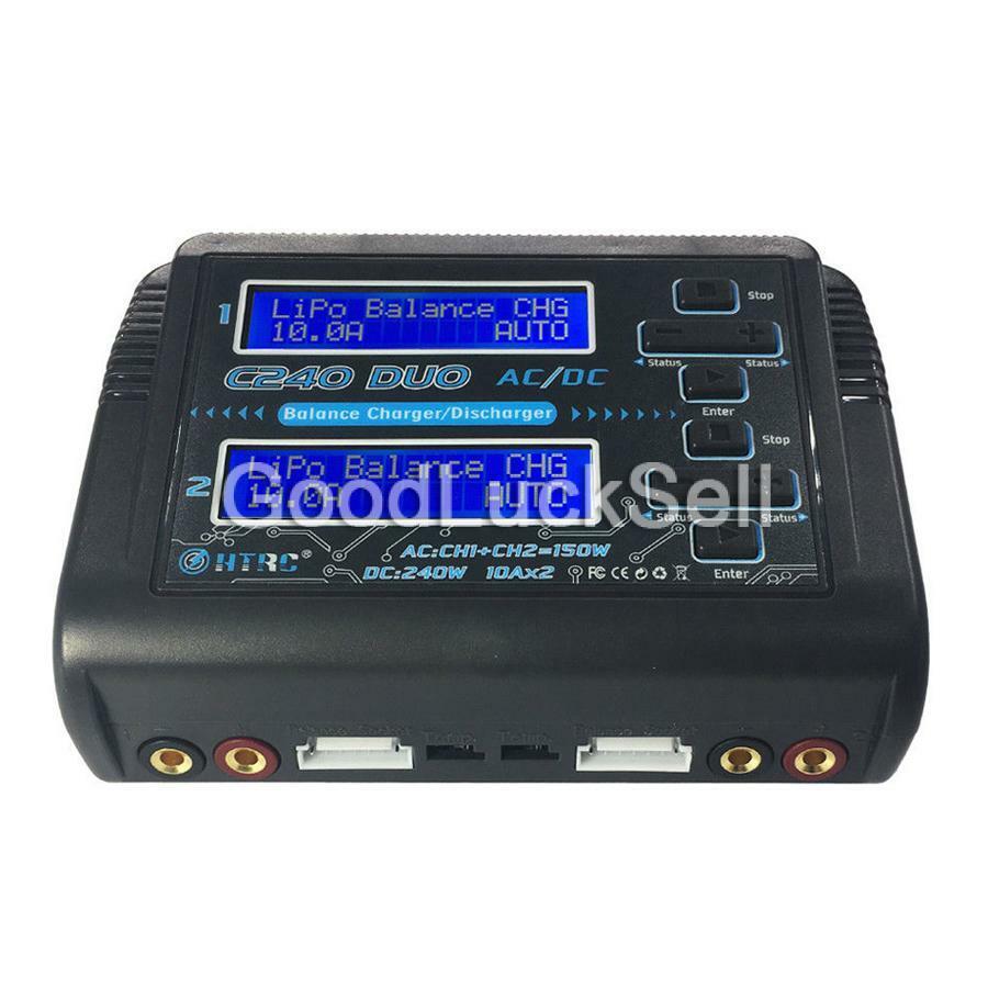 HTRC C240 DUO AC 150W DC 240W Dual Channel 10A RC Balance Lipo Battery