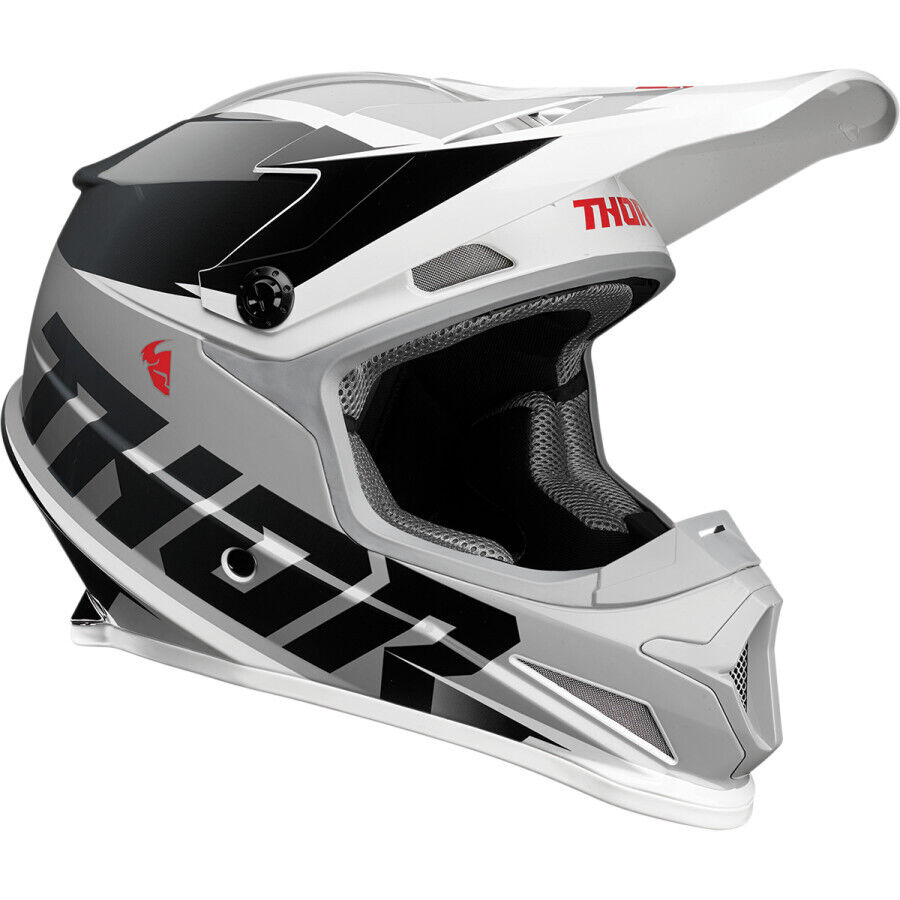 New Thor MX Black White Sector Helmet Motocross Dirt Bike AT