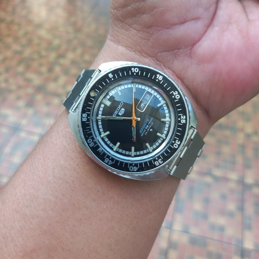 セイコー　5スポーツ(6106-8510) 　SEIKO 5 SPORTS RARE Seiko 5 Rally Automatic 6106 - 8510 Diver Black Dial