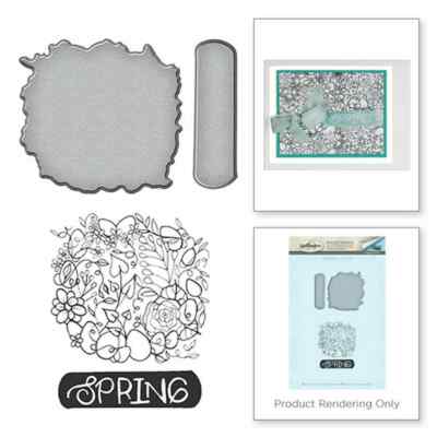 Spellbinders Cling Stamp and Die Set by Stephanie Low, Spring, SDS-056, Retired