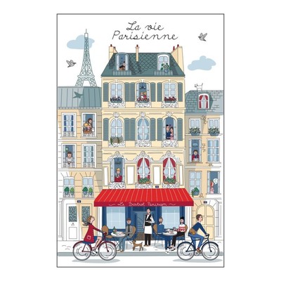 TORCHONS & BOUCHONS, LA VIE PARISIENNE (PARIS LIFE), FRENCH KITCHEN / TEA TOWEL