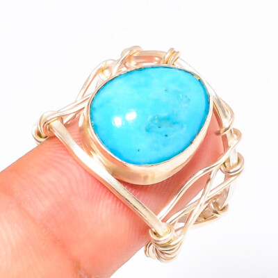 Arizona Turquoise Vintage Style 35 Ct Handmade 92.5 Sterling
