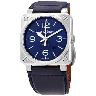 Pre-owned Bell & Ross Bell And Ross Aviation Automatic Blue Dial Men's Watch Br0392-blu-st/sca