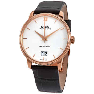 Мужские часы Mido Baroncelli с автоматическим белым циферблатом M0274263601800