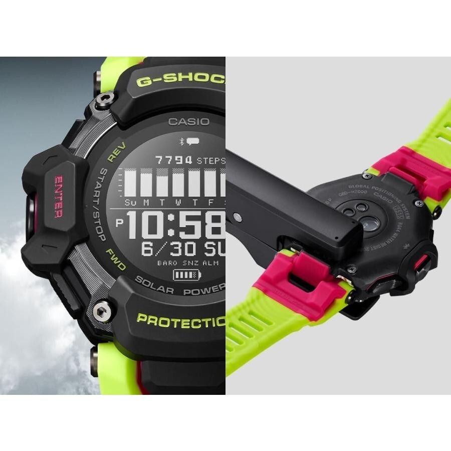 Pre-owned Casio G-shock Gbd-h2000-1a9jr Sports Line G-squad Japan Yellow Gbd-h2000 Series