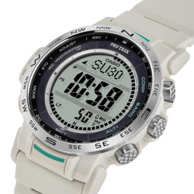 Pre-owned Casio Pro Trek Prw-35-7jf Men Watch Climber Triple Sensor Digital Solar Atomic
