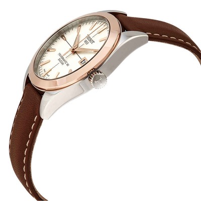 Pre-owned Tissot Gentleman Automatic Cream Opalin Dial Men's Watch T927.407.46.261.00