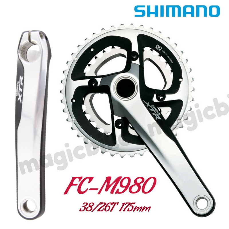 (38/26T)  Shimano XTR 10 speed FC-M980 175mm Crankset New (WITHOUT BB)