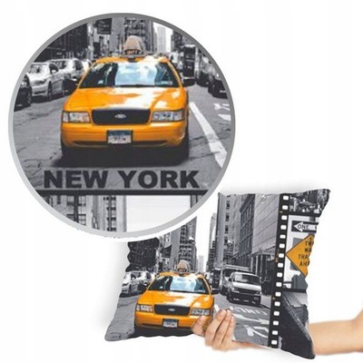 New York Urban Grey Cotton Pillowcase 40x60cm Oeko-tex Zipper Fastening