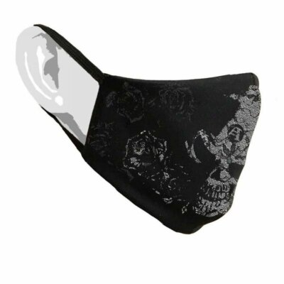 Alchemy Gothic Fallen Unisex Skull Rose Cloth & Lace Face Mask   Local Stock ...