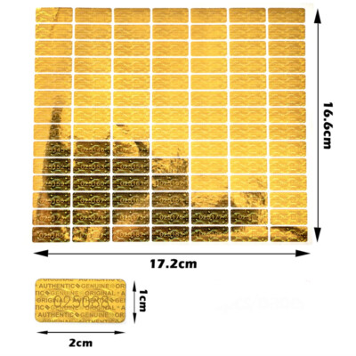 100 Security Hologram Stickers Serial Numbers Tamper Evident Warranty Labels