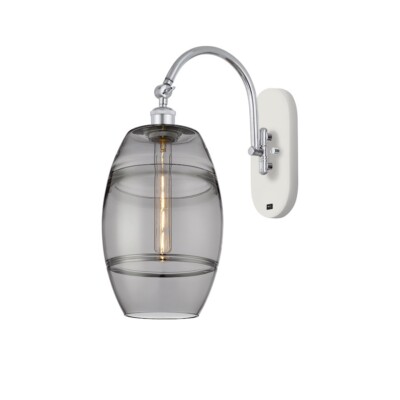 Innovations 518-1W Vaz 1Lt 8'' Sconce, Swivel Arm, WCH/SM - 518-1W-WPC-G557-8SM
