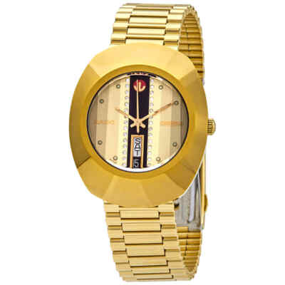 Rado Оригинальные мужские часы с автоматическим золотым циферблатом L R12413343