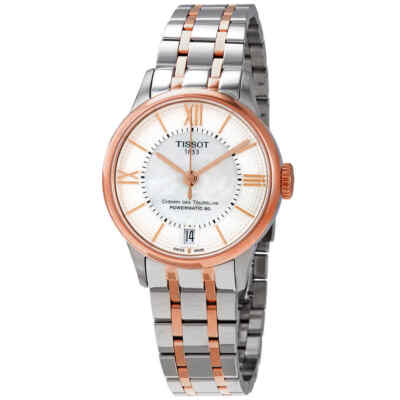 Pre-owned Tissot Chemin Des Tourelles Automatic Mop Dial Ladies Watch T099.207.22.118.02