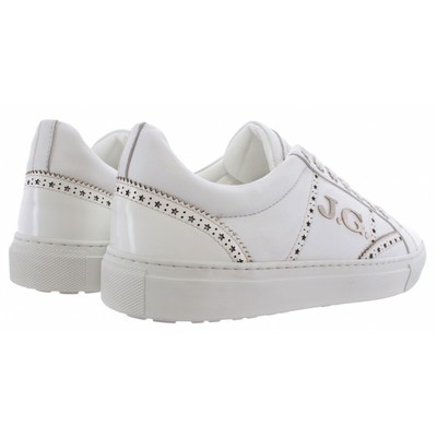 JOHN GALLIANO HERREN SNEAKERS SCHUHE JOHN GALLIANO PARIS 2496 VARIANTE A ABRASIV BIANCO LEDER