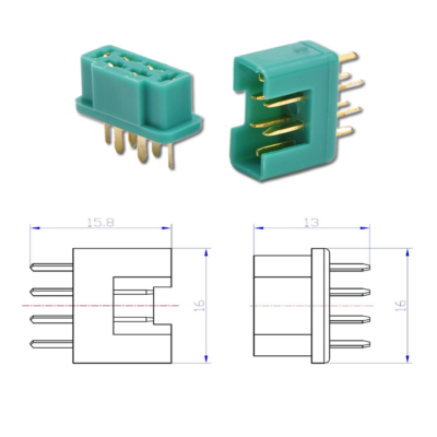 20 Paar 40 Stück MPX Hochstromstecker Stecker Buchse Multiplex kompatibel 6Pin 