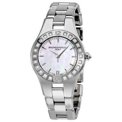 Женские часы Baume & Mercier Linea с белым перламутром - MOA10072