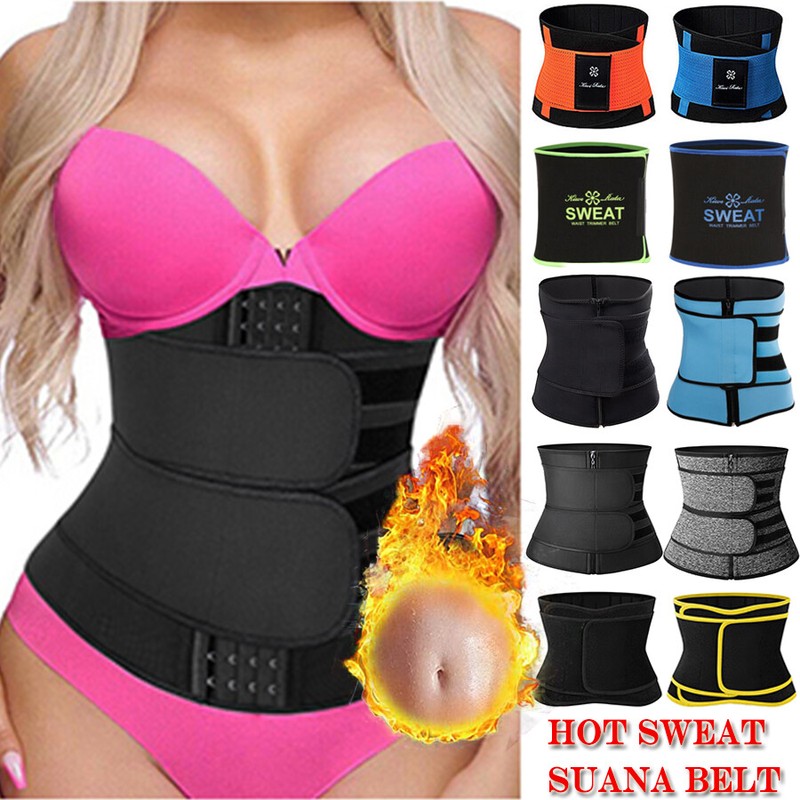 Fajas Waist Trainer Cincher Trimmer Sweat Belt Body Shaper Slim Sauna Shapewear