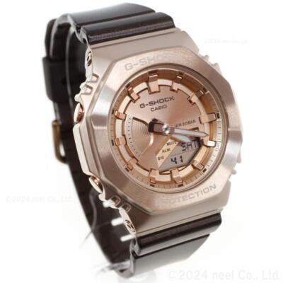 Pre-owned Casio G-shock Mid Size Watch Gm-s2100cb-5ajf Pink Gold Metal Case Analog Digital